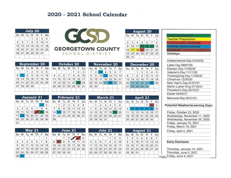 Academic Calendar Georgetown